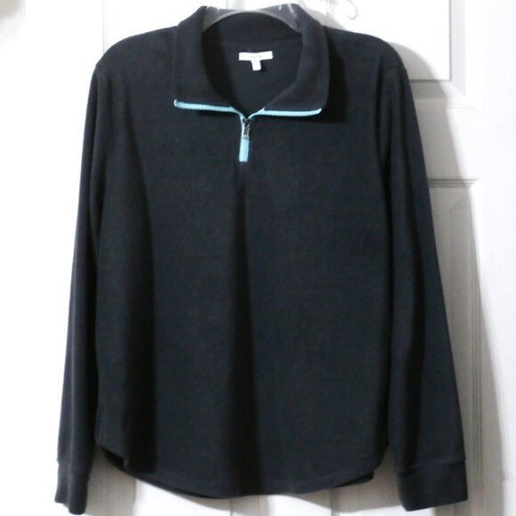 Maurices Women's Size Large Gray Long Sleeve Fleece Top Shirt Blouse with Zipper - Picture 1 of 4